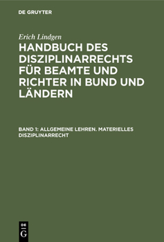 Hardcover Allgemeine Lehren. Materielles Disziplinarrecht [German] Book