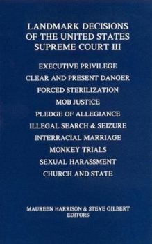 Paperback Landmark Decisions of the United States Supreme Court III Book