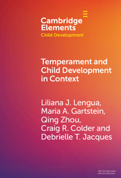 Hardcover Temperament and Child Development in Context Book