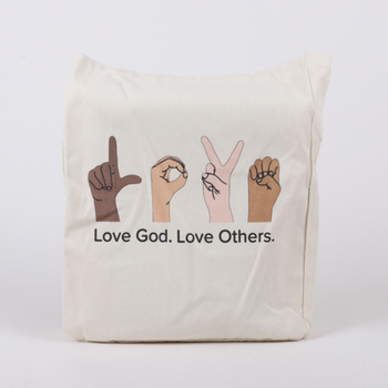 Tote Cotton Love God Love Others