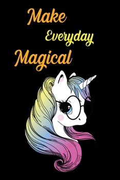 Make everyday magical: A super cute unicorn journal notebook for gift.
