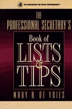 Hardcover The Professional Secretary's Book of Lists & Tips Book