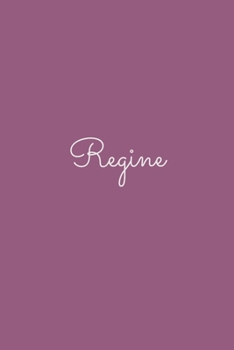 Regine: notebook with the name on the cover, elegant, discreet, official notebook for notes, dot grid notebook,