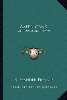 Paperback Americans: An Impression (1909) Book