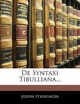 Paperback de Syntaxi Tibulliana... [Latin] Book