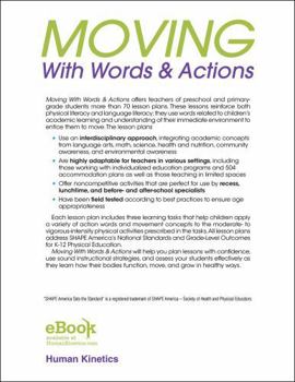 Paperback Moving with Words & Actions: Physical Literacy for Preschool and Primary Children Book