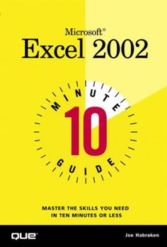 Paperback 10 Minute Guide to Microsoft Excel 2002 Book