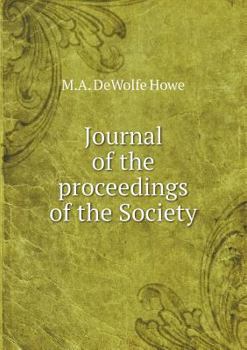 Paperback Journal of the proceedings of the Society Book