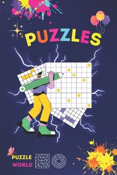 Paperback Puzzle Town Awesome puzzle activity Book For Kids Age 4-10: Mind Bending Adventures, A Diverse Collection of Puzzles for Kids and Adults Sudoku, Mazes Book