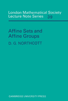 Paperback Affine Sets and Affine Groups Book