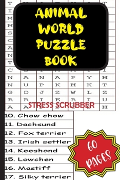 Paperback Animal World Puzzle Book: Stress Scrubber Book