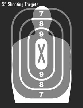 Paperback 55 Shooting Targets: Person Silhouette Shooting Targets - Inverted Book