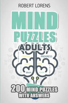 Paperback Mind Puzzles Adults: LITS Puzzles - 200 Brain Puzzles with Answers Book