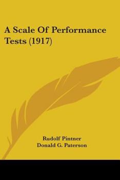 Paperback A Scale Of Performance Tests (1917) Book