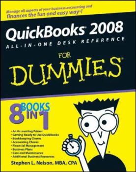 Paperback QuickBooks 2008 All-In-One Desk Reference for Dummies Book