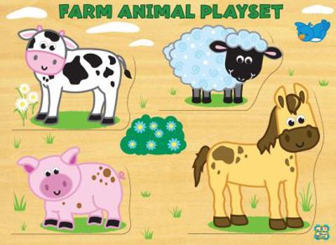Board book Farm Animal Playset [With 4 Paperbacks] Book
