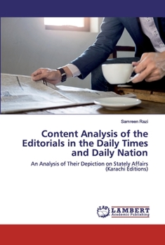 Paperback Content Analysis of the Editorials in the Daily Times and Daily Nation Book