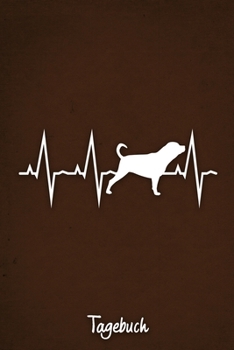 Tagebuch: Braunes liniertes Rottweiler Hunde Journal Herzschlag ca DIN A5 weiß liniert 110 Seiten (German Edition)