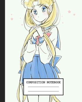 Notebook: Anime Japan Sailor Moon Soft Glossy Cover Graph Paper Pages Book 7.5 x 9.25 Inches 110 Pages