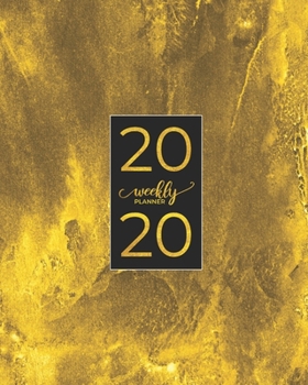 2020 WEEKLY PLANNER: Measuring | 8"X10" | January through December 2020 showing entire month at a glance & weekly goals and notes.