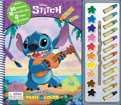 Gift Disney Stitch Deluxe Poster Paint & Color Book