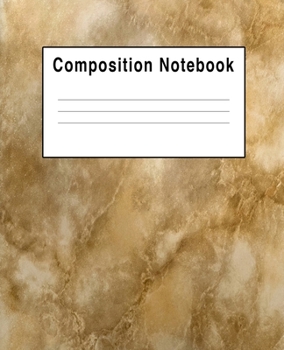 Paperback Composition Notebook: Granite Marble Brown Book