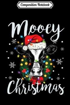 Composition Notebook: Santa Cow Christmas Lights Mooey Christmas Lover  Journal/Notebook Blank Lined Ruled 6x9 100 Pages