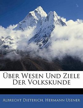 Paperback Uber Wesen Und Ziele Der Volkskunde [German] Book