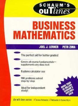 Paperback Schaum's Outline of Theory and Problems of Business Mathematics: Theory and Problems Book