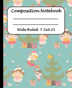 Paperback Wide Ruled Composition Notebook: Wide Ruled Line Paper Journal Notebook: Christmas Princess Blank lined Writing book Workbook for Elementary school Gi Book