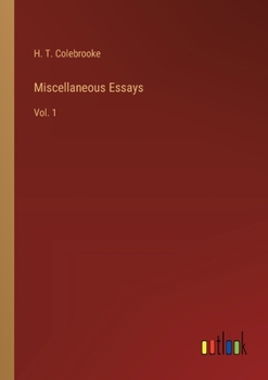 Paperback Miscellaneous Essays: Vol. 1 Book