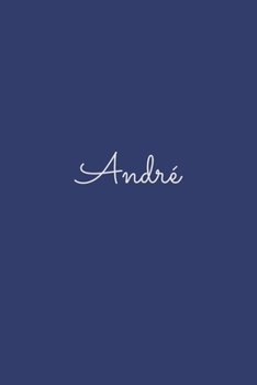 André: notebook with the name on the cover, elegant, discreet, official notebook for notes, dot grid notebook,