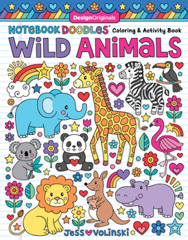 Paperback Notebook Doodles Wild Animals: Coloring & Activity Book