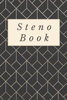 Paperback Steno Book: Gregg Shorthand Paper Black + Gold Cubes Book
