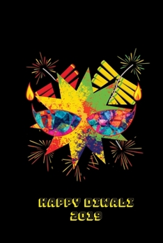 Happy Diwali 2019: Thoughtful Diwali Gift, Lined Blank Notebook, Mandala Back Cover, 6 x 9, 120 White Color Pages, Matte Finish Cover