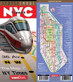 Map StreetSmart NYC Transit Map by VanDam-Laminated pocket size Transit map w/ subway, bus, ferry and train lines plus attractions in the Five Boros of ... Bronx, Queens & Staten Island, 2024 Edition Map – Folded Map Book