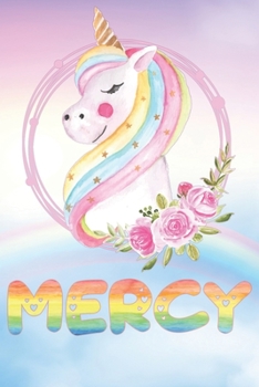 Paperback Mercy: Mercy's Unicorn Personal Custom Named Diary Planner Perpetual Calendar Notebook Journal 6x9 Personalized Customized Gi Book