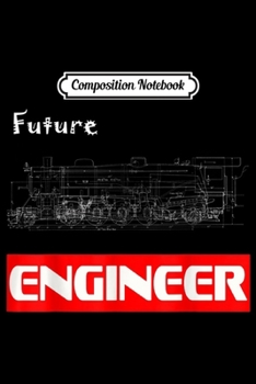 Paperback Composition Notebook: Future Engineer Train Blueprint Journal/Notebook Blank Lined Ruled 6x9 100 Pages Book