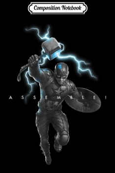 Composition Notebook: Marvel Avengers Endgame Captain America Assemble Lightning  Journal/Notebook Blank Lined Ruled 6x9 100 Pages