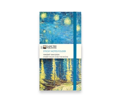 Misc. Vincent Van Gogh: Starry Night Over the Rhône Flame Tree Sticky Notes Folder Book