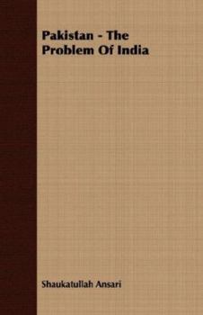 Paperback Pakistan - The Problem Of India Book