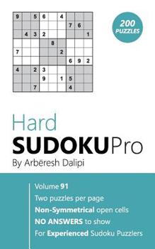 Paperback Hard Sudoku Pro: Book for Experienced Puzzlers (200 puzzles) Vol. 91 Book