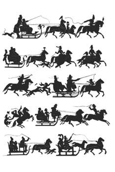 Christmas sleight horse chaise Lined Notebook