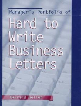 Hardcover Manager's Portfolio of Hard to Write Business Letters Book