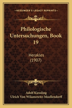 Paperback Philologische Untersuchungen, Book 19: Herakles (1907) [German] Book