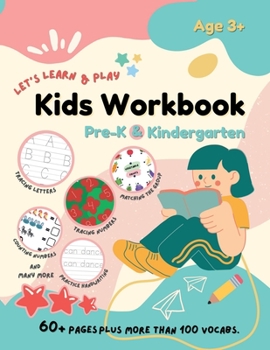 Let's Learn & Play Kids Workbook Pre-K & Kindergarten: A Children Preschool and Kindergarten Activity Book with Colorful 60+ Pages Size 8.5" x 11"