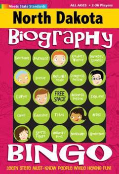 Hardcover North Dakato Biography Bingo Book