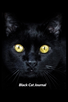 Paperback Black Cat Journal: 6 x 9 inch 120 page bound journal with a black cat on the cover Book