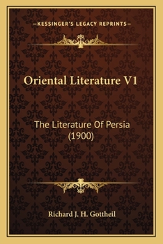 Paperback Oriental Literature V1: The Literature Of Persia (1900) Book