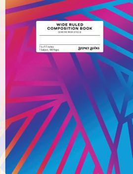 Paperback Wide Ruled Composition Book: Geometric Prism (Style D) Book